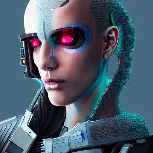 Image similar to cyberpunk cyborg in full growth, detailed, full shot, trending on artstation