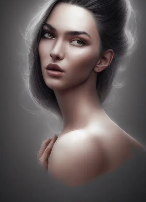 Prompt: wrinkled paper that casts shadows that look like mountains! dream photo of a gorgeous young woman in the style of stefan kostic, realistic, sharp focus, 8 k high definition, insanely detailed, intricate, elegant, art by stanley lau and artgerm