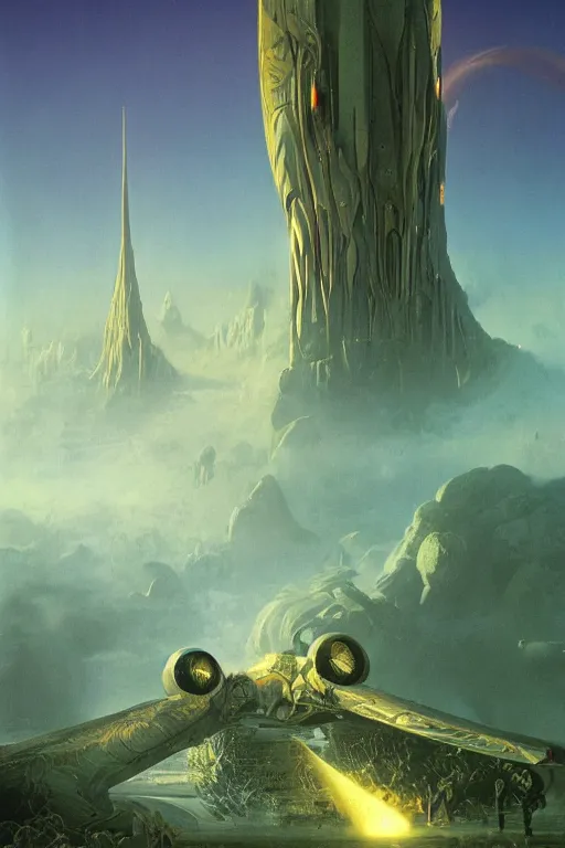 Prompt: the most amazing dream you ever had, mobius, retrofuturism, hyper realistic, concept art, intricate, hyper detailed, smooth, ambient volumetric lighting, high contrast, vibrant, hd, octane, jim burns, roger dean, bruce pennington,
