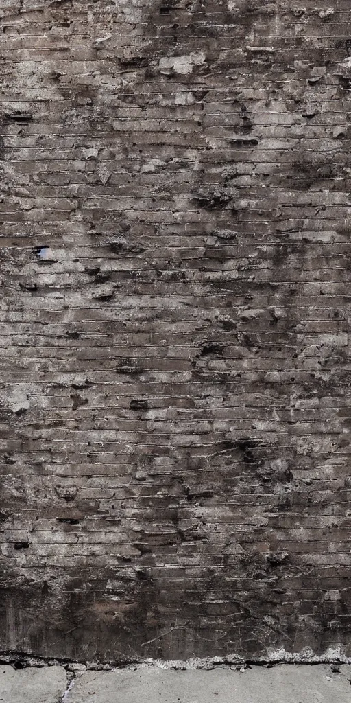 Prompt: texture of a grunge dirty alley, bullet holes, wall brick concrete plaster eroded worn, bullet holes, dark alley, hyper-realistic, ultra-realistic, intricate details, 4k, octane render, unreal 5, digital art