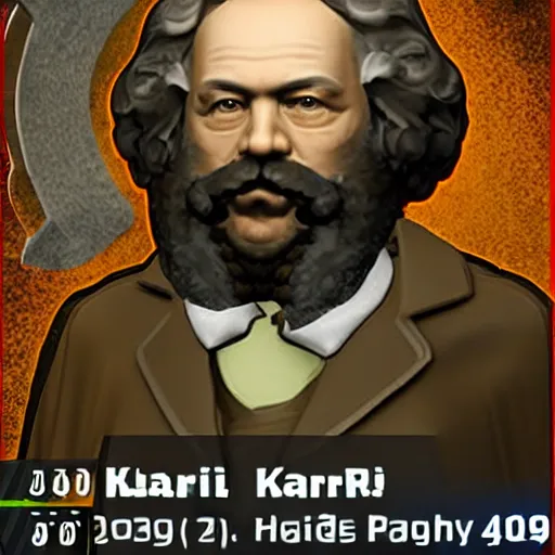 Image similar to karl marx as dieselpunk android, highly detailed portrait, unreal engine