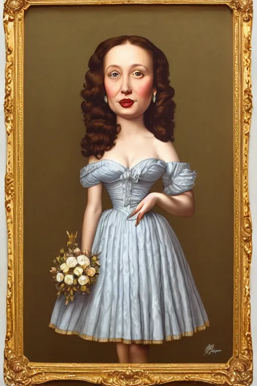 Image similar to segolene royale painted by mark ryden