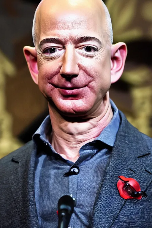 Image similar to jeff bezos as a scary vampire monster, photorealistic, cinematic lighting, highly detailed, very intricate, by guillermo del toro