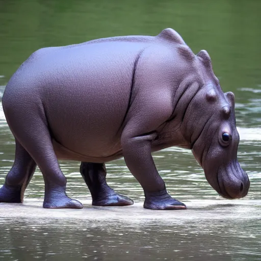 Image similar to hippopotamus wearing pants