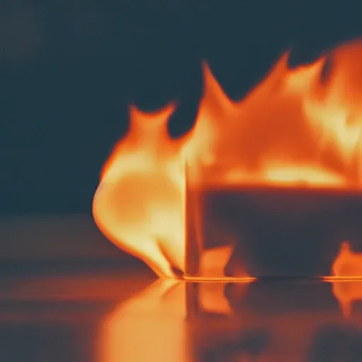 Image similar to photo of a burning ice cube