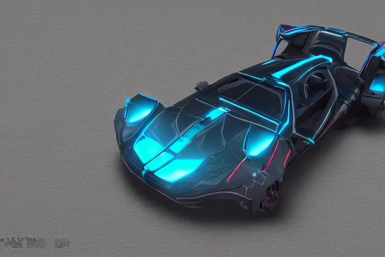 Prompt: quantum entanglement的synthwave sports car ,by Austin English ,cinema lighting,A bird's-eye view,camera view from above ,Game scene graph , very high detailed Unreal engine Works ADV