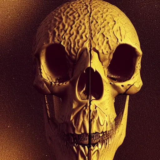 Image similar to portrait_of_a_melting_skull._intricate_abstract._intricate_artwork._by_Tooth_Wu_wlop_beeple_dan_mumford._octane_render_trending_on_artstat