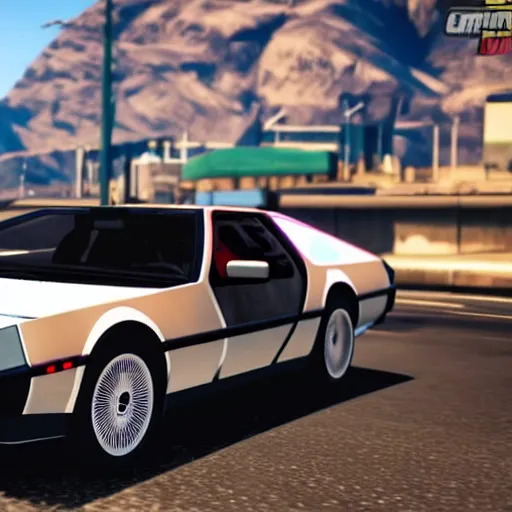 Image similar to flying dmc 1 2 delorean in grand theft auto 5