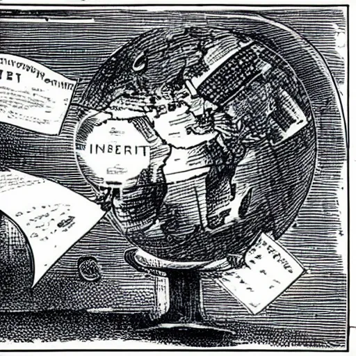 Prompt: How the internet looked back in the 18th century