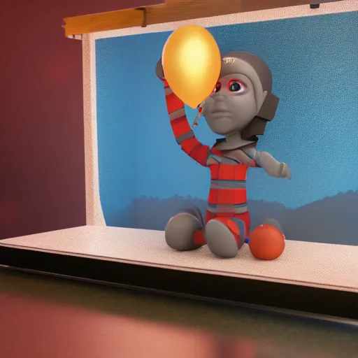 Image similar to CGI puppet show with ray tracing on