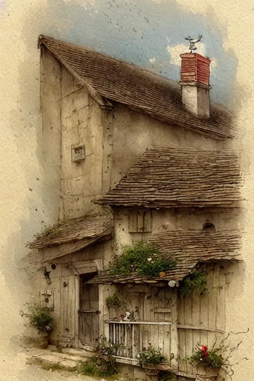 Image similar to ( ( ( ( ( 1 7 5 0 s village street. muted colors. ) ) ) ) ) by jean - baptiste monge!!!!!!!!!!!!!!!!!!!!!!!!!!!!!!