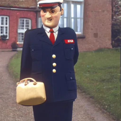 Prompt: herman goering in postman pat