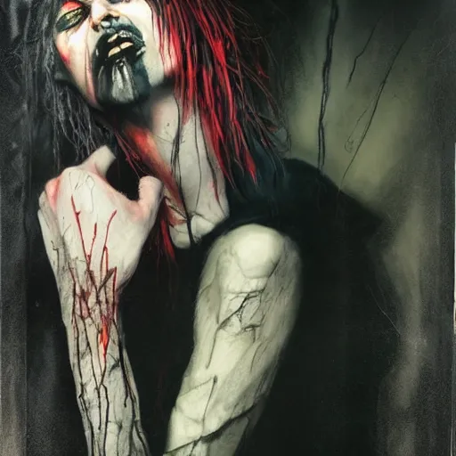 Prompt: gaunt ( the cure fan ) as dream from sandman, dim stars as eyes, portrait of nick cave, by jeremy mann, by cedric peyravernay, by ben templesmith, by dave mckean and richard avedon, dramatic lightning, sadness, dark eye sockets, in the shadows, punk rock, gothic, high detailed, 8 k