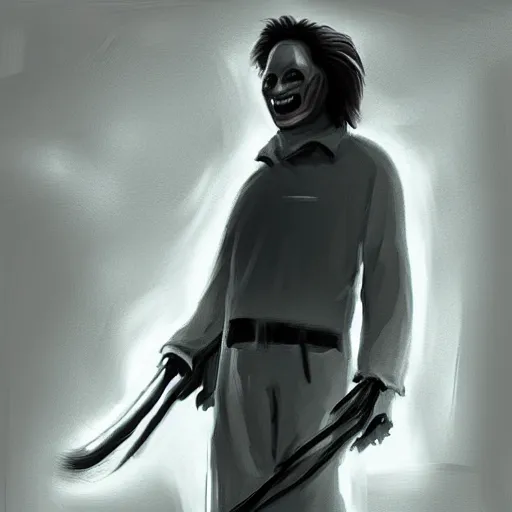 Prompt: “ Michael Myers from Halloween, digital painting”