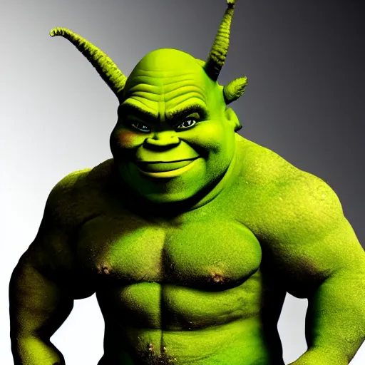 Prompt: Super Saiyan Shrek Fights for the Sake of humanity