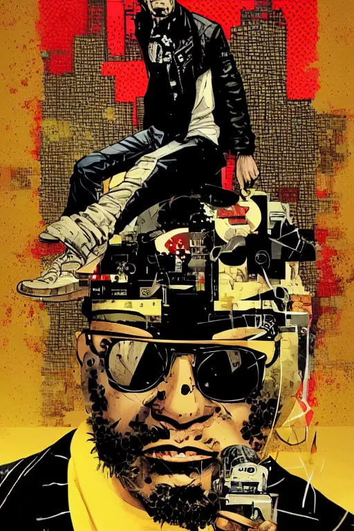 Image similar to larry hover gangster disciple, chris bachalo comic art, pop art, no duplicate image, pixel art, ultra details, ultra realistic, digital painting, artstation, concept art, smooth, sharp focus, identical, illustration, intecrate details, art by richard hamilton and mimmo rottela, pixels art by kirokaze and paul robertson