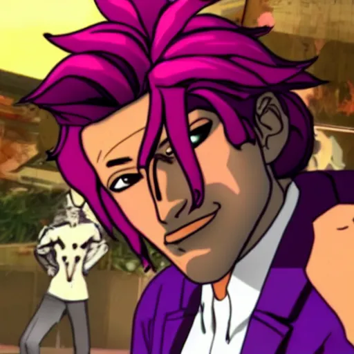 Image similar to markiplier in jojo's bizzare adventure,