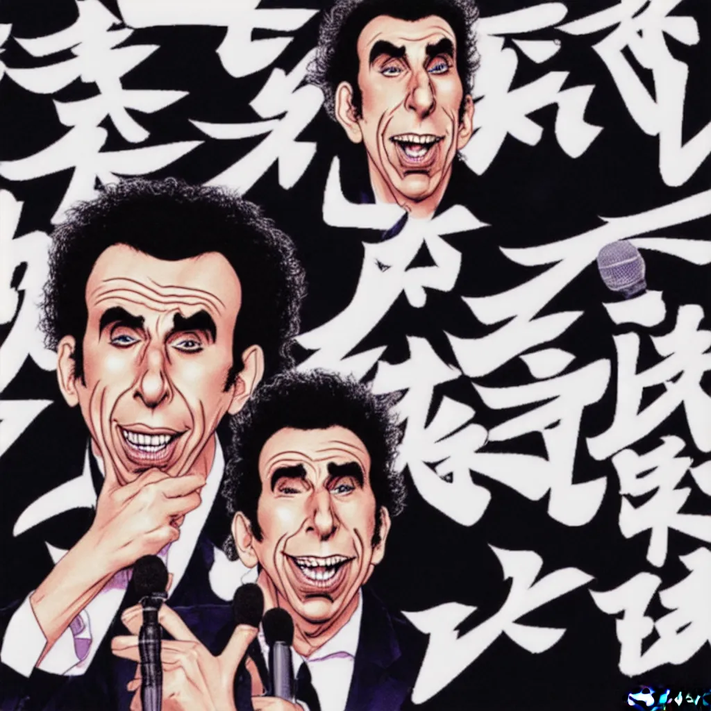 Image similar to michael richards kramer stand up special in the style of japanese manga