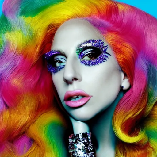 Image similar to lady gaga artpop act 2 album cover shot by nick knight, full body, artpop, jeff koons, canon, highly realistic. high resolution. highly detailed. dramatic. 8 k. 4 k.