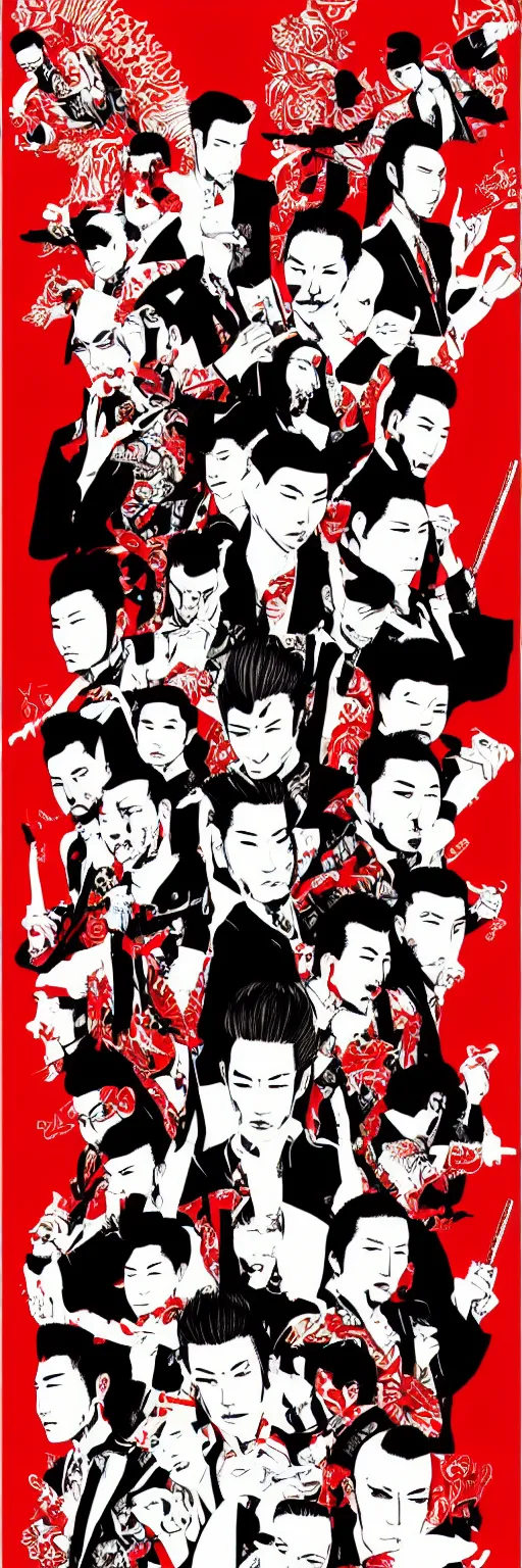 Image similar to yakuza style digital art
