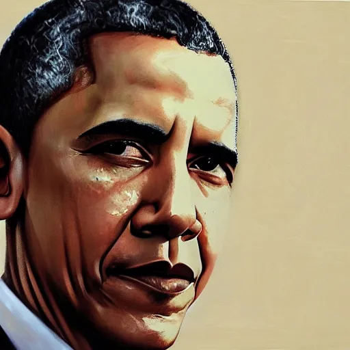 Image similar to barack obama by ruan jia, portrait