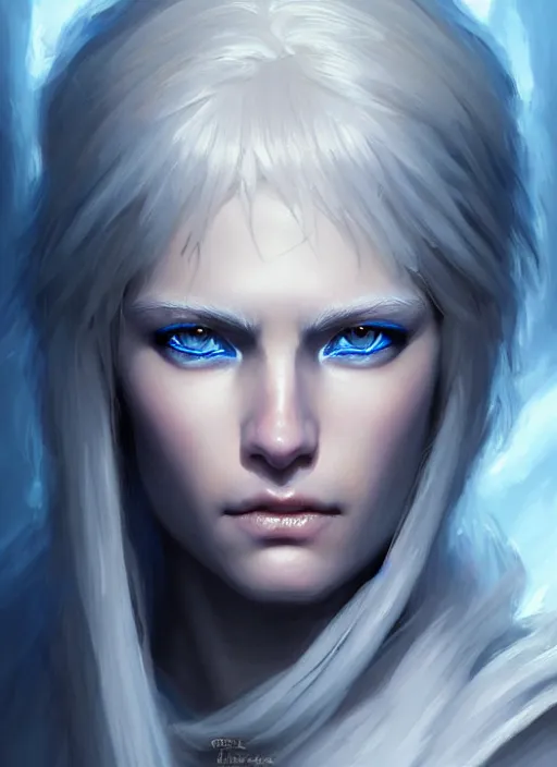 Image similar to a _ fantasy _ style _ portrait _ painting _ of timid and shy white female paladin with blonde hair and blue eyes,, scar under left eye, holy oil _ painting _ unreal _ 5 _ daz. _ rpg _ portrait _ extremely _ detailed _ artgerm _ greg _ rutkowski _ greg