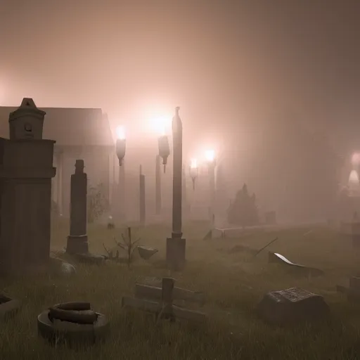 Prompt: grave robbers in graveyard on a stormy night,unreal engine,-n 9