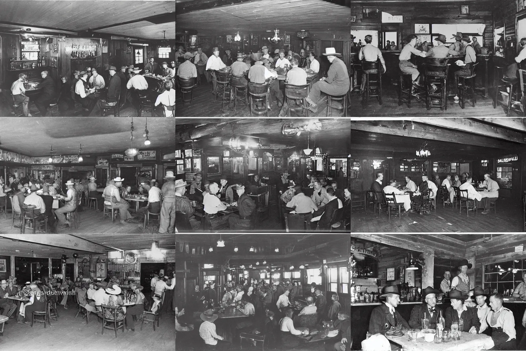 Prompt: Saturday night in a saloon, Craigville, Minn., September 1937