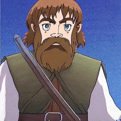 Prompt: gimli from the anime lord of the rings (1986), studio ghibli, very detailed, realistic