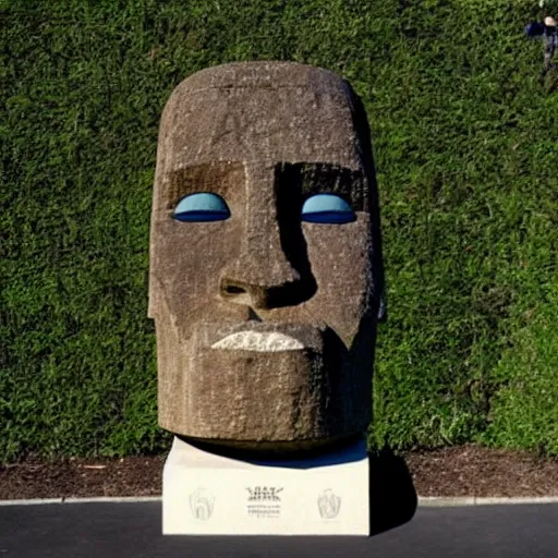 Image similar to Easter island head statue of Shaquille O'Neal