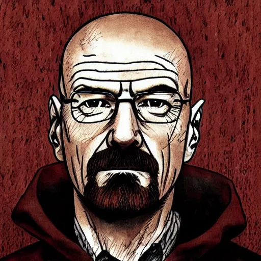 Image similar to Walter White by Junji Ito