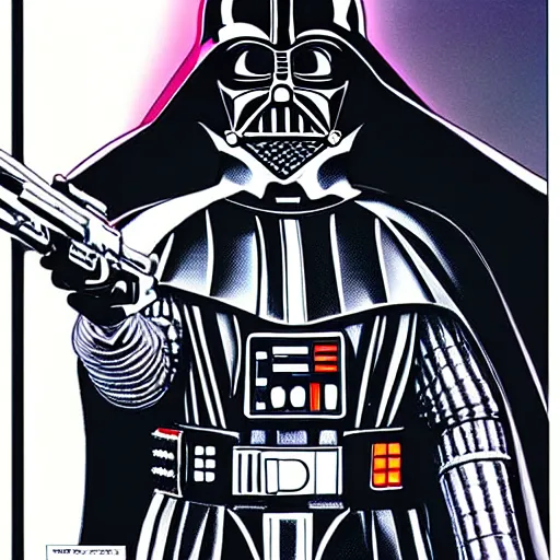 Image similar to darth vader by yukito kishiro