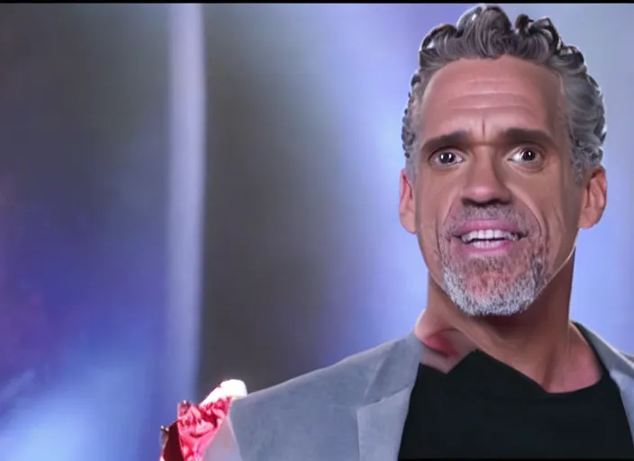 Image similar to broadcast still of jordan peterson as a contestant of ru paul's drag race, 4 k