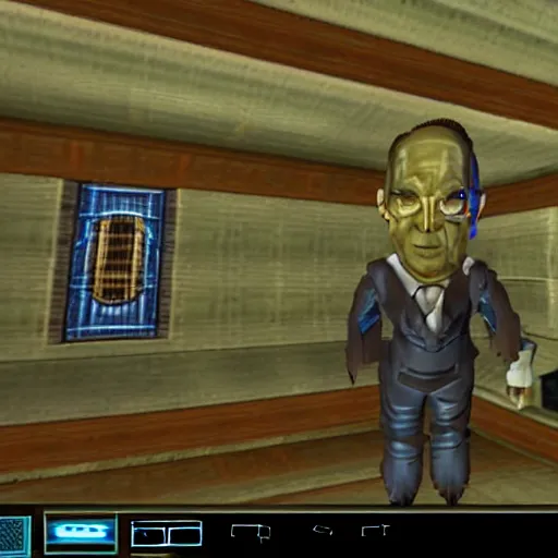 Prompt: Screenshot of Saul Goodman in Quake 3