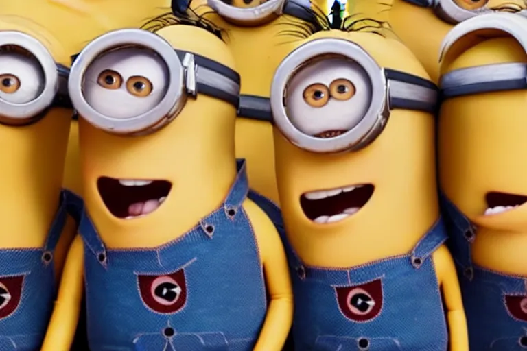 Image similar to guy fieri as all the minions in minions 3 rise of gru