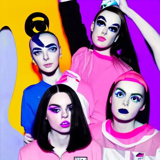 Prompt: a PC Music album cover by A.G. Cook, SOPHIE and Hannah Diamond