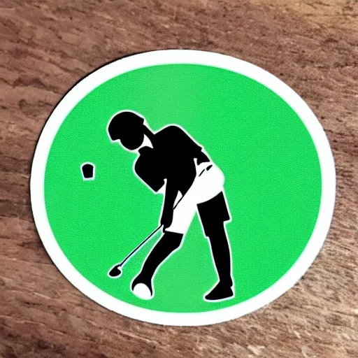 Image similar to die cut sticker of chibi anime cute golf player