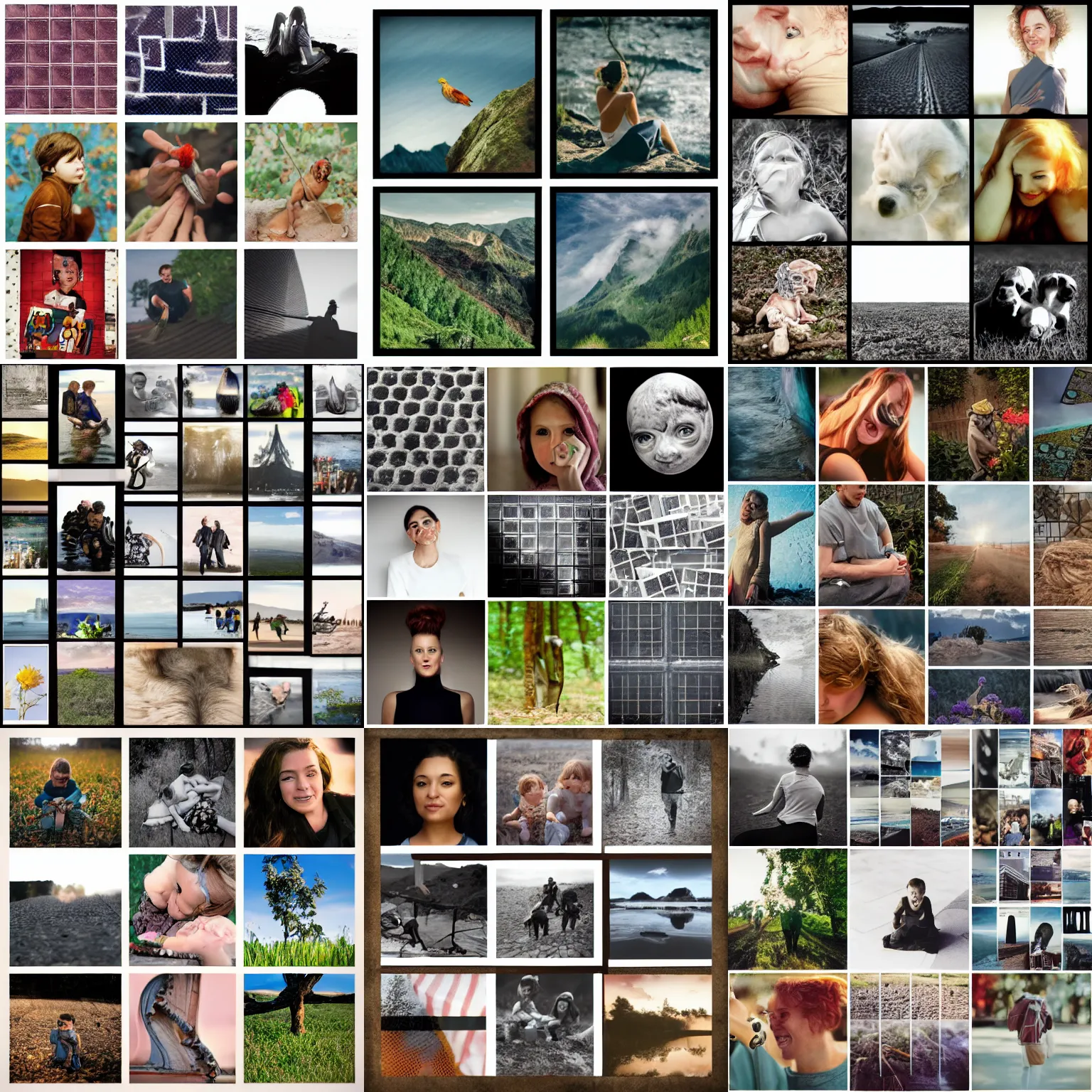 Prompt: 9x9 grid of images