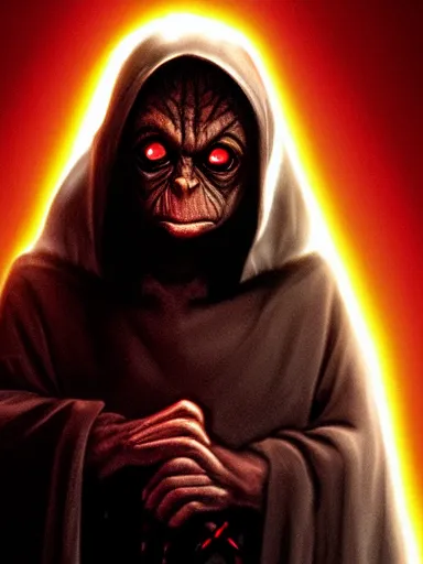 Prompt: Gollum as Sith Lord
