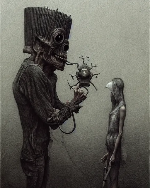 Image similar to a realistic detailed portrait painting of a monster by john kenn mortensen, santiago caruso, synthwave cyberpunk psychedelic vaporwave