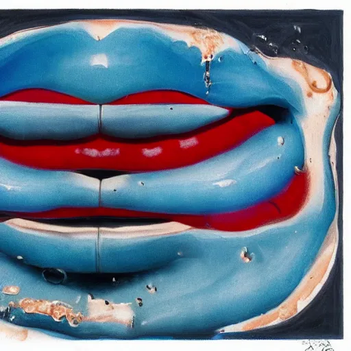 Image similar to Finnish art of exploding blue teeth