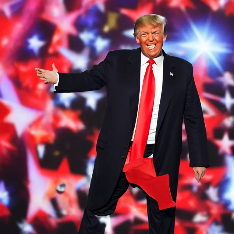 Image similar to donald trump as a contestant on America's Got Talent