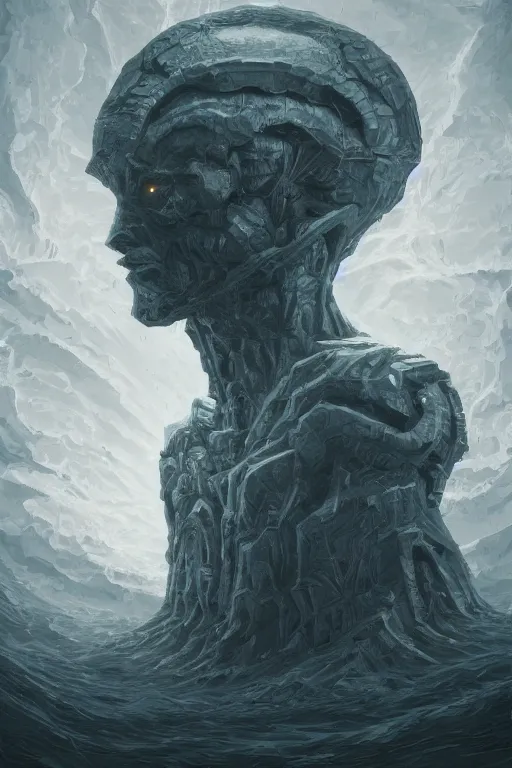 Image similar to portrait of point golem eternal physically accurate, moody dynamic lighting, very very intricate, very very elegant, highly detailed, digital painting, artstation, in the style of Rob Lefield and Dan Mumford , trending on artstation, digital art,surrealism ,macro,blueprint ,vaporwave ,