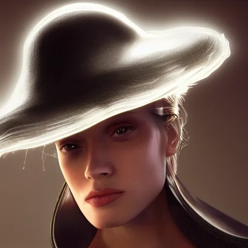 Prompt: a hat from the future, highly detailed, epic lighting, hyper photorealism, trending on artstation 8 k