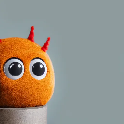 Prompt: cute happy monster, product photography, centered, studio lightning