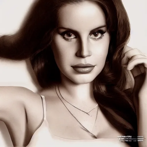 Image similar to Lana del rey in a hand cream commercial, photorealistic, detailed, studio