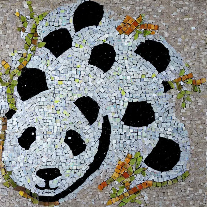 Image similar to panda mosaic
