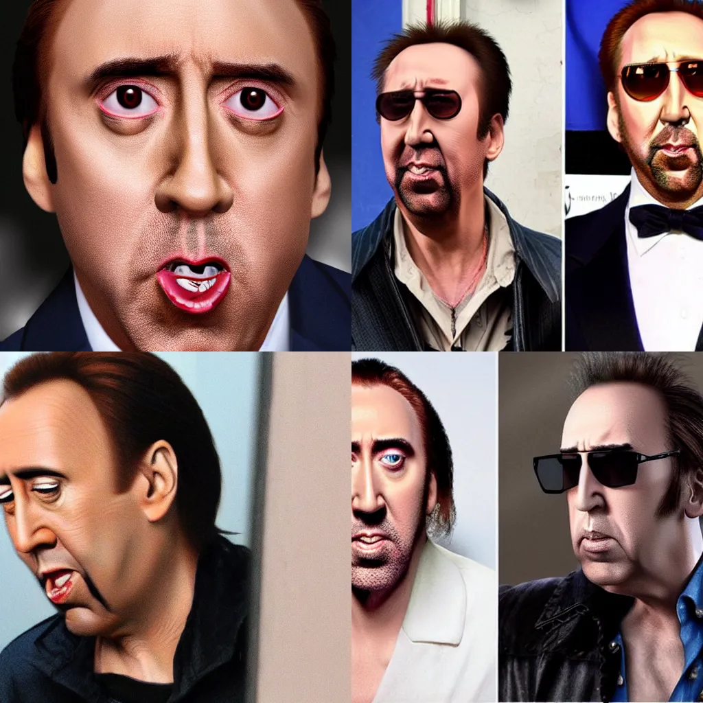 Prompt: Nic Cage disguised as Nic Cage