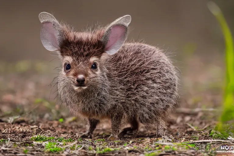 Image similar to a pudu chinchilla!!! hybrid! hyper realistic!! realistic lighting!! wildlife photographer of the year!!! bold natural colors, national geographic, hd, wide angle, 8 k