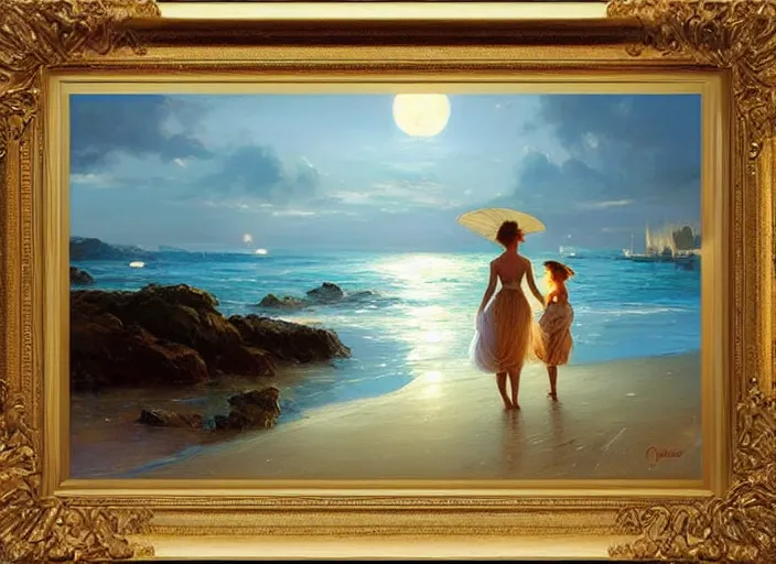 Image similar to beach moonlight by vladimir volegov and alexander averin and delphin enjolras